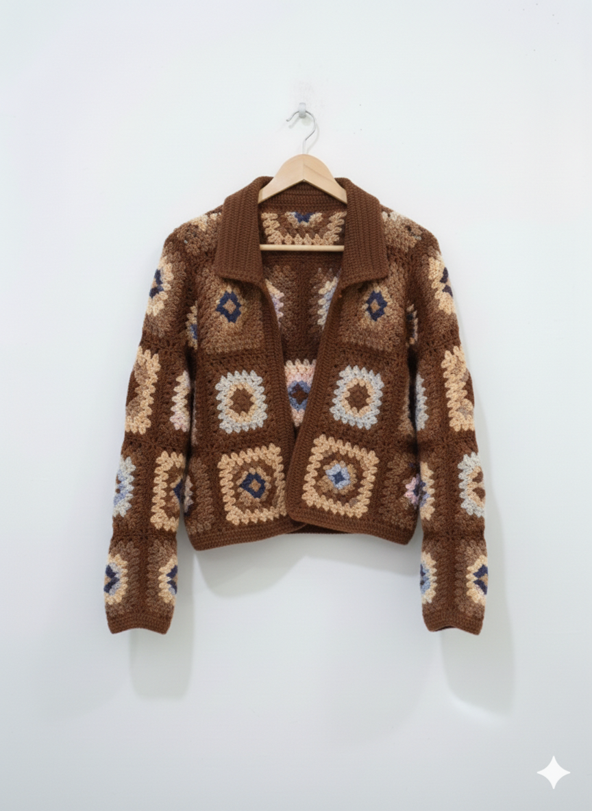 men shirt beautiful pattern brown