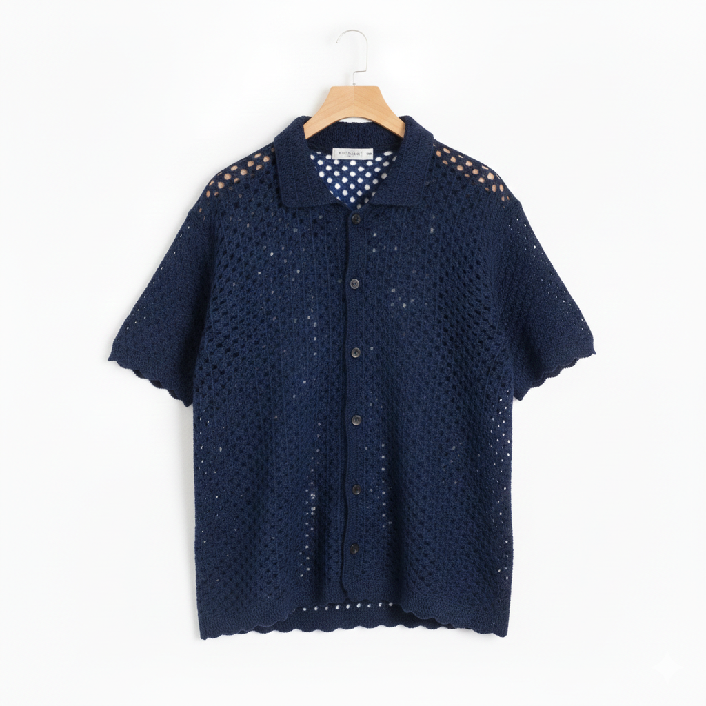 men shirt beautiful pattern blue