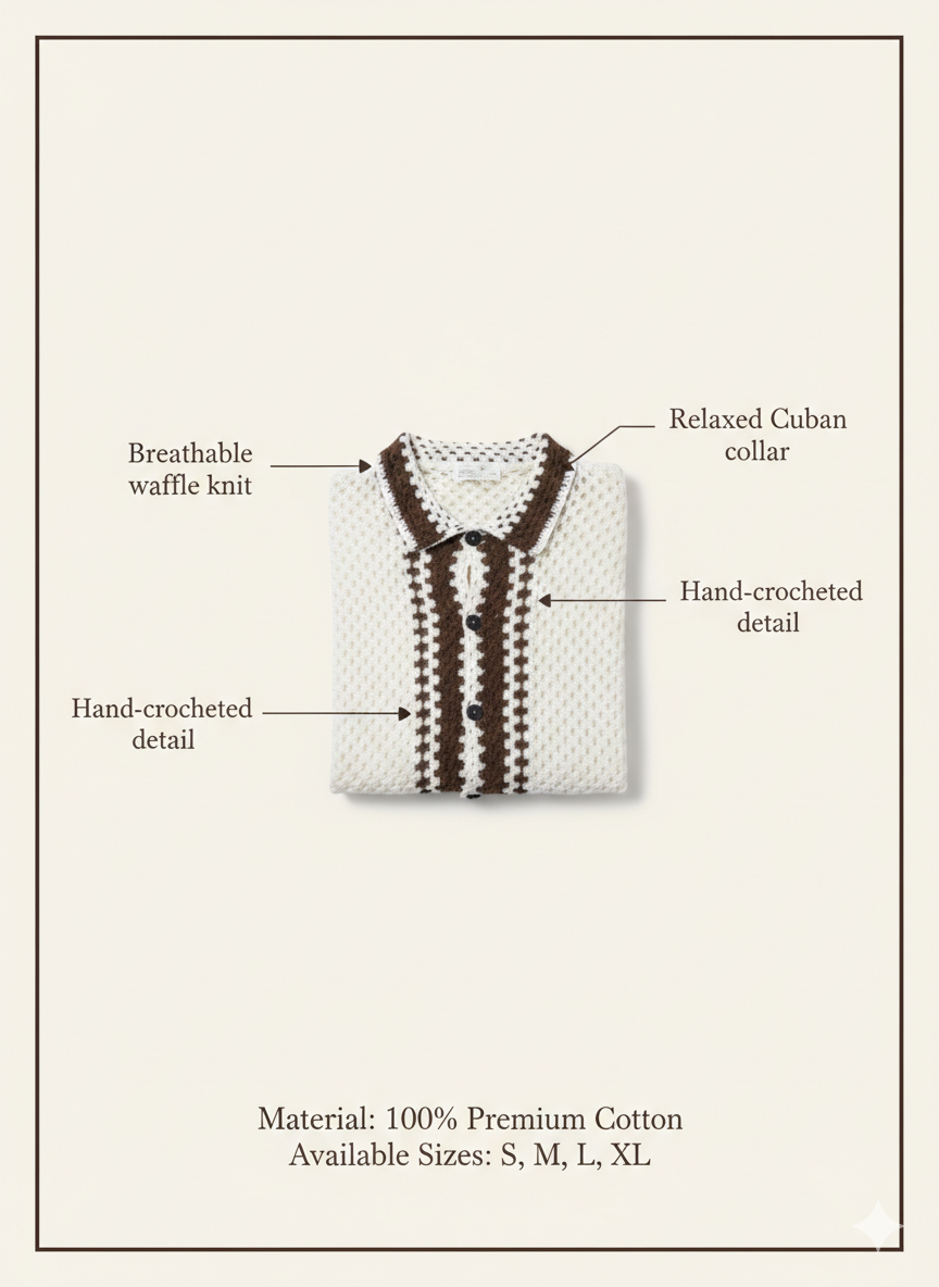 men knitted shirt-brown border