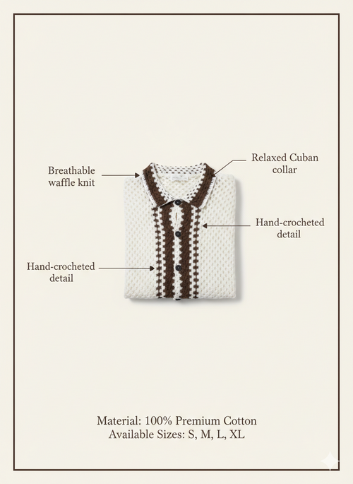men knitted shirt-brown border
