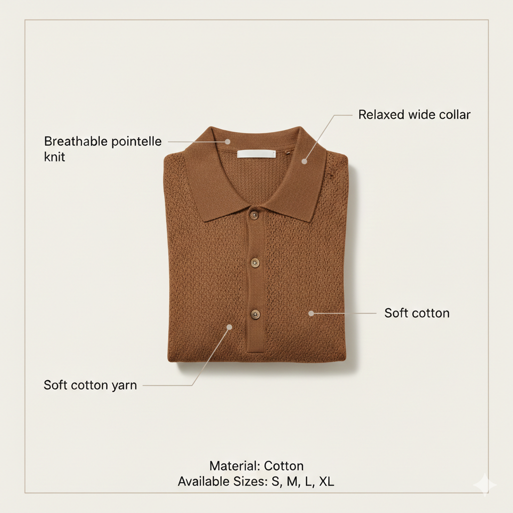 men summer t-shirt brown