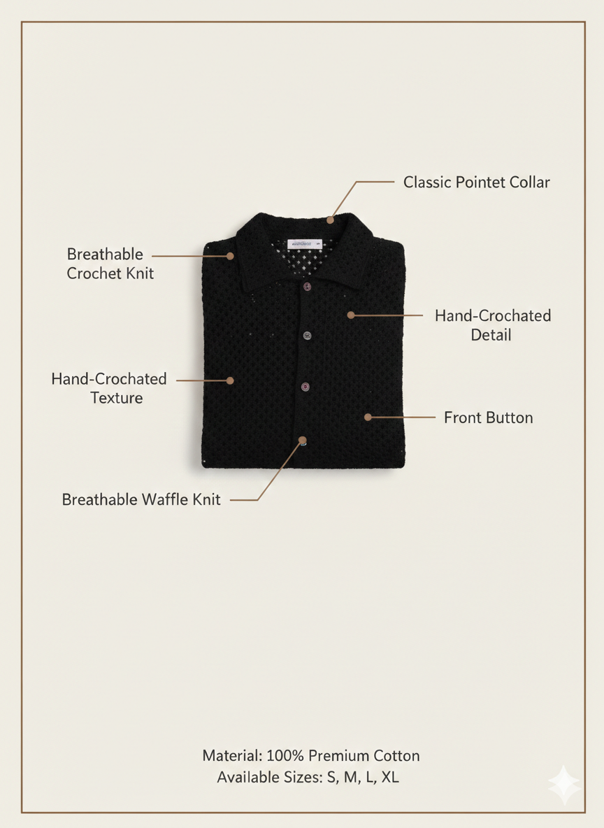 summer men shirt beautiful pattern black